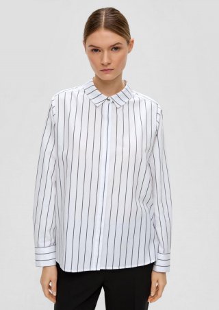 s.Oliver Lockere Hemdbluse aus Baumwolle - ecru