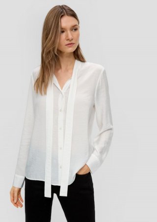 s.Oliver Bluse aus Viskosemix - ecru