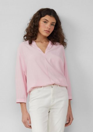 s.Oliver Viskose-Bluse mit Raffung an der Schulter - zartrosa