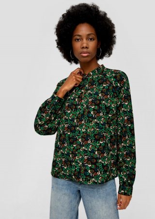 s.Oliver Bluse mit All-over-Print - smaragd