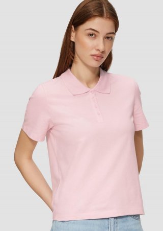 s.Oliver Piqué-Poloshirt aus Baumwollmix - rosa