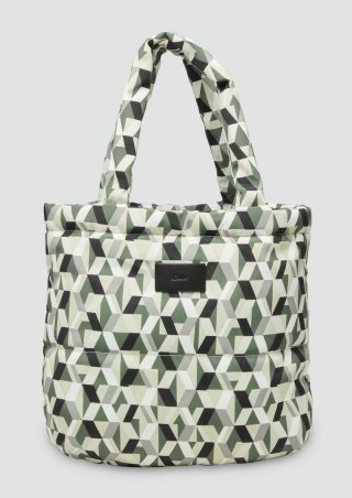 s.Oliver Shopper aus bedrucktem Nylon - karamell
