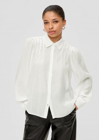 s.Oliver Bluse mit Raffung - creme