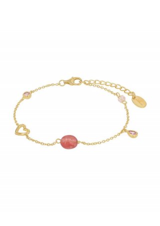s.Oliver gelbvergoldetes Silber-Armband mit Anhängern - gold