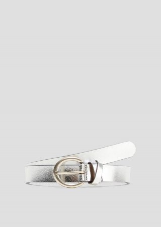s.Oliver Taillengürtel aus Leder - silber
