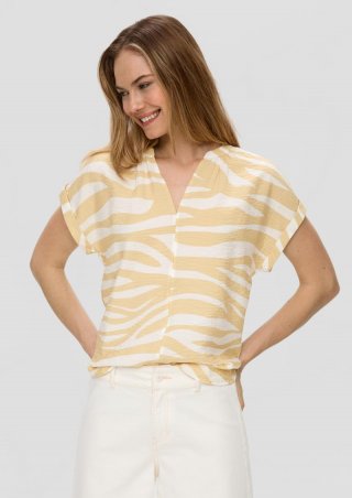 s.Oliver Blusenshirt aus Viskose - beige