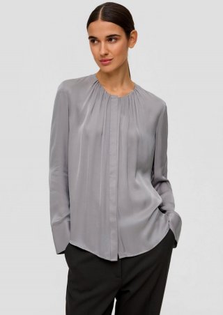 s.Oliver Bluse aus Viskose - taubengrau