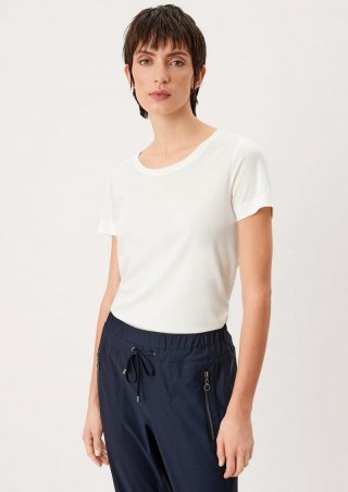 s.Oliver T-Shirt aus Lyocell - ecru