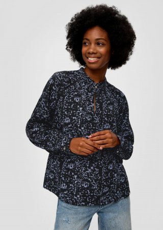 s.Oliver Bluse mit All-over-Print - blassblau