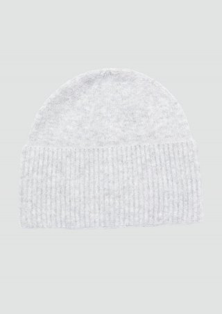 s.Oliver Beanie aus Rippstrick - grau meliert