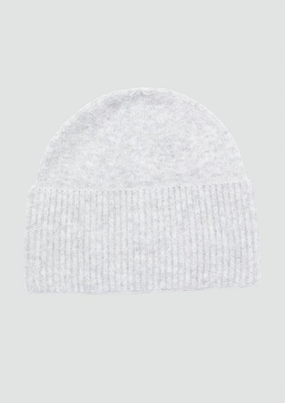s.Oliver Beanie aus Rippstrick - grau meliert