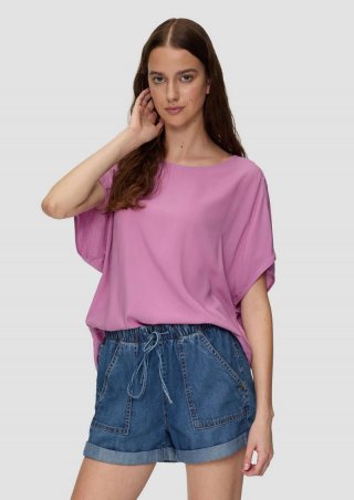 s.Oliver Oversize-Bluse aus Viskose - lavendel