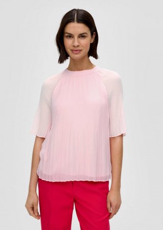 s.Oliver Chiffonbluse mit Raffung - zartrosa