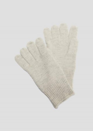 s.Oliver Fingerhandschuhe in Feinstrick - hellgrau