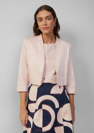 s.Oliver Verkürzter Blazer mit 3/4-Ärmeln - perlmuttrosa