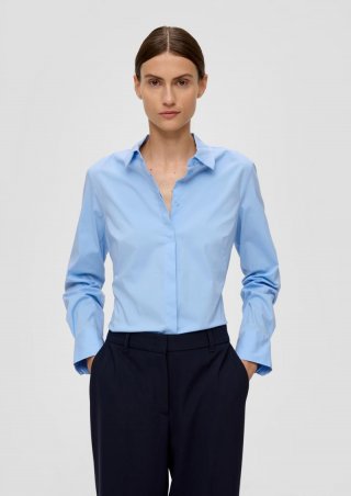 s.Oliver Bluse mit Ziernähten - hellblau