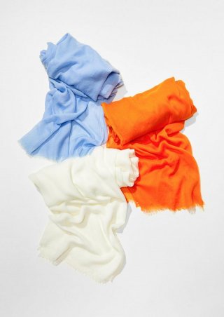 s.Oliver Unifarbener Schal aus leichtem Polyester - orange