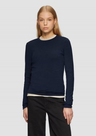 s.Oliver Weiches Longsleeve aus Lyocellmix - tiefblau