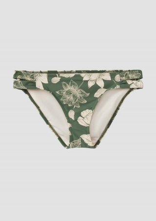 s.Oliver Floral gemustert Bikinihose Mix & Match - olivgrün