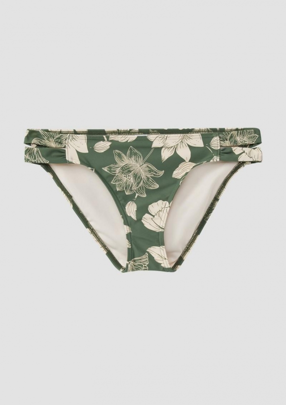 s.Oliver Floral gemustert Bikinihose Mix & Match - olivgrün