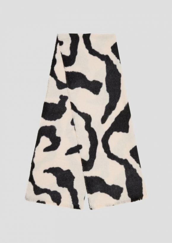 s.Oliver Schal mit All-over-Print - sandfarben