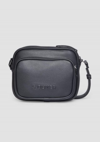 s.Oliver Große Camera-Bag in Leder-Optik - schwarz