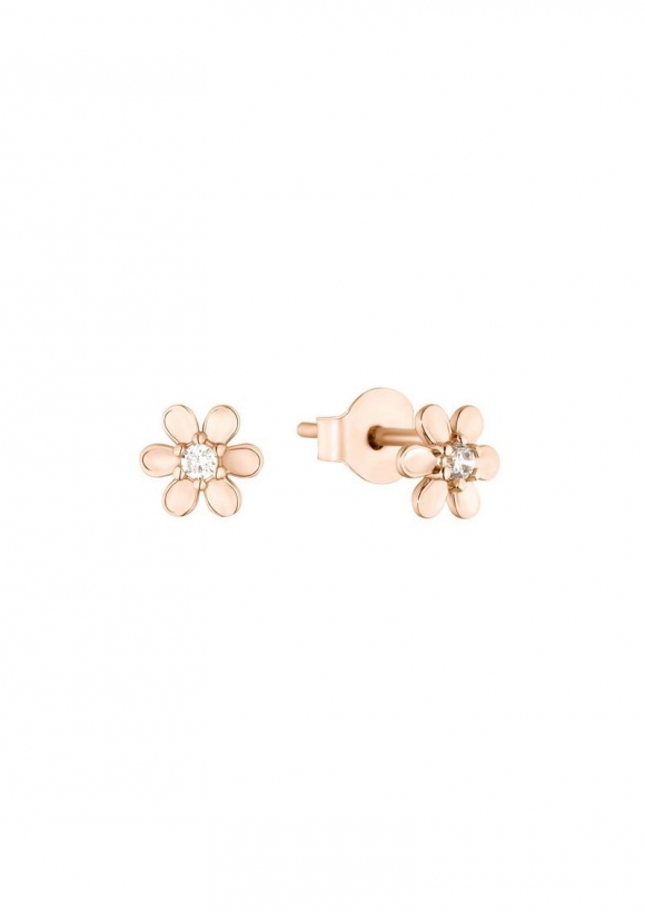 s.Oliver Ohrstecker mit Blüten-Motiv - roségold