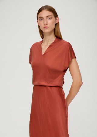 s.Oliver Blusenshirt aus Lyocell - terrakotta