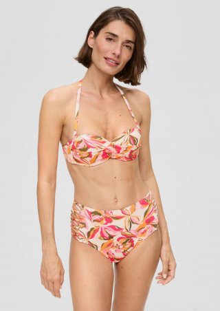 s.Oliver Bügel-Bandeau-Top mit Blumenmuster - mehrfarbig