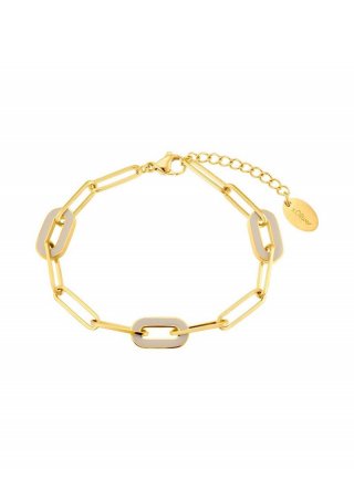 s.Oliver Statement-Armband aus Edelstahl - gold