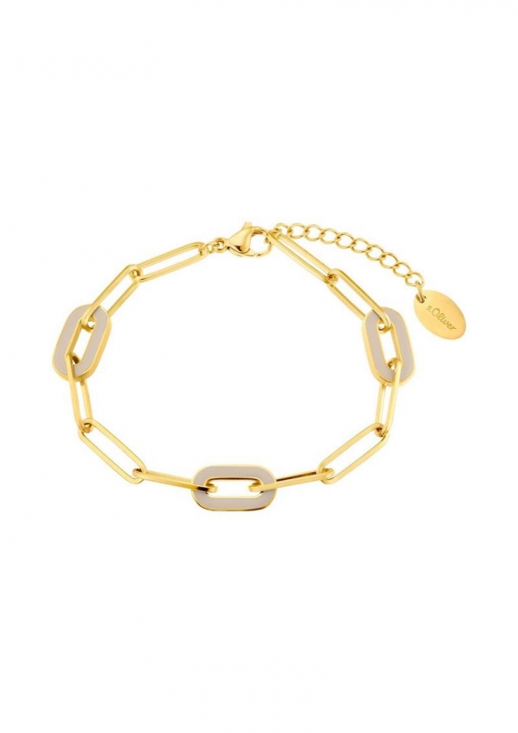s.Oliver Statement-Armband aus Edelstahl - gold