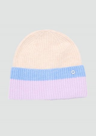 s.Oliver Strickbeanie mit Streifen - lavendel