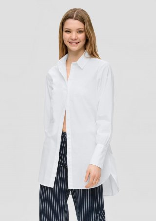 s.Oliver Longbluse aus Baumwolle - weiß