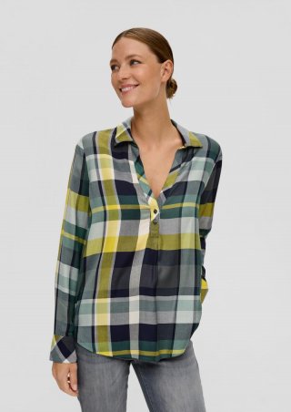 s.Oliver Bluse aus Viskosemix - tannengrün