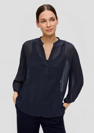 s.Oliver Bluse aus Chiffon - navy