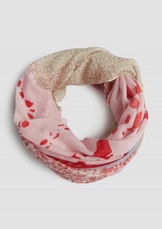 s.Oliver Snood mit All-over-Print - zartrosa