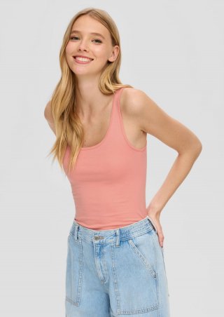 s.Oliver Top aus Baumwolljersey - papaya