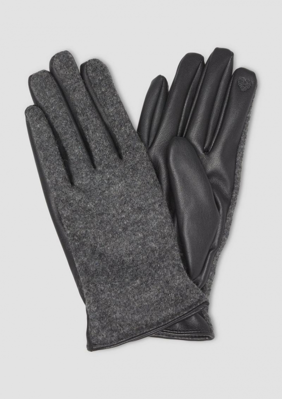 s.Oliver Wollmix-Handschuhe mit Touch-Funktion - graphit