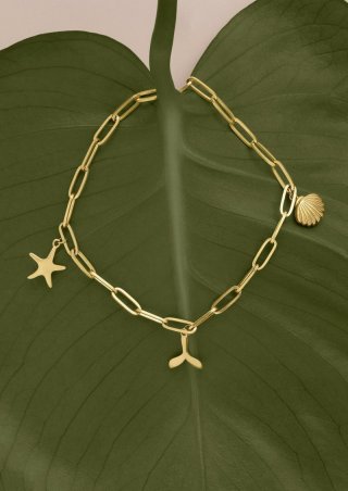 s.Oliver Fußkette aus Edelstahl - gold