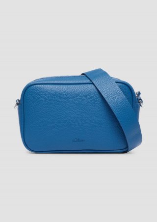 s.Oliver Camera-Bag mit abnehmbarem Schultergurt und Paspel-Detail - royalblau