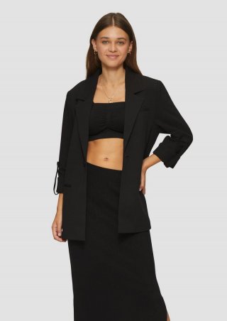 s.Oliver Blazer mit 3/4-Ärmeln - schwarz