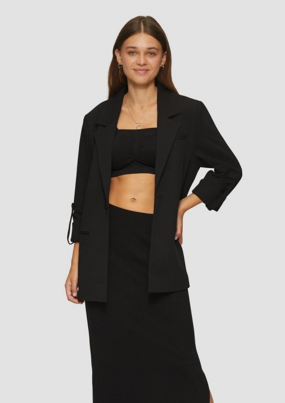 s.Oliver Blazer mit 3/4-Ärmeln - schwarz