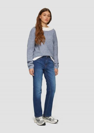 s.Oliver Jeans Catie / Slim Fit / High Rise / Straight Leg - blau