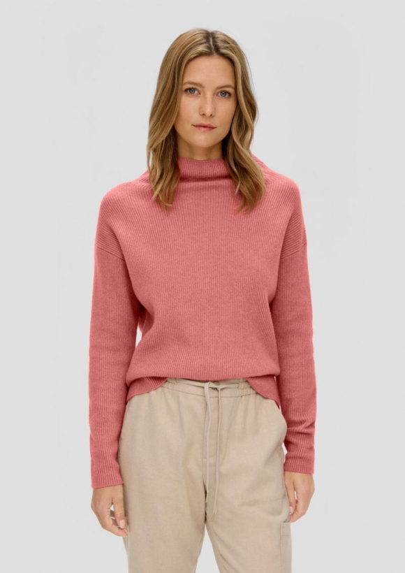 s.Oliver Pullover in Rippstrick-Qualität - koralle