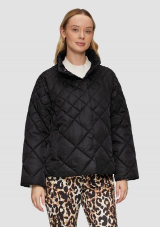 s.Oliver Ausgestellte Steppjacke mit Stehkragen - schwarz