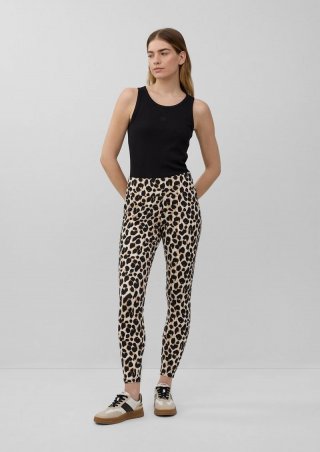 s.Oliver Leggings mit Leo-Muster - ecru