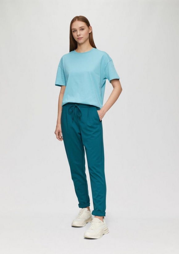 s.Oliver Hose aus Interlock-Jersey mit schmal zulaufendem Bein - petrol