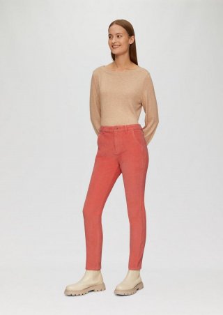 s.Oliver Cordhose im Slim Fit - hellrot
