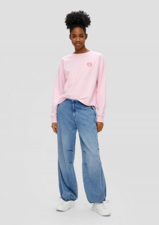 s.Oliver Parachute-Jeans / Mid Rise / Semi Wide Leg - blau