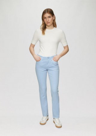 s.Oliver Jeans Betsy / Slim Fit / Mid Rise / Slim Leg / Garment Dye - hellblau